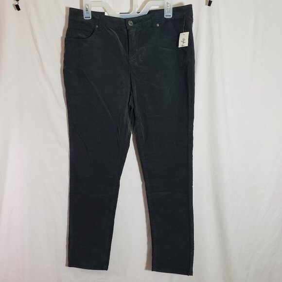 Style & Co. Pants - Style & Co Cord Tummy Slim Carbon Grey 12 Petite (AK)
